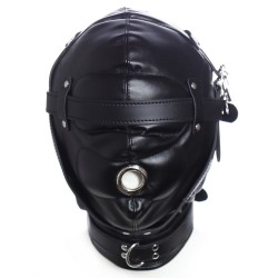 blindfolded hood with mouth hole matte